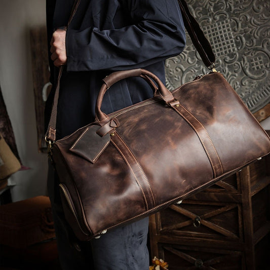 Leather Vintage Style Travel Bag