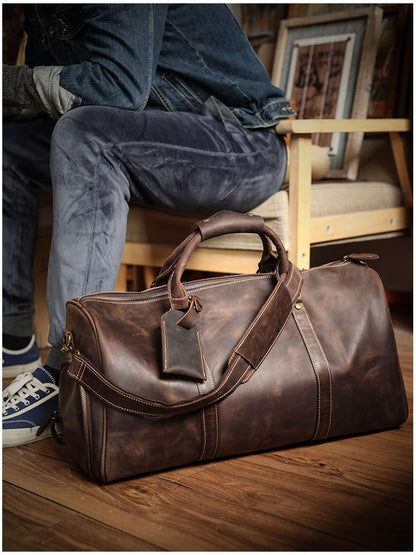 Leather Vintage Style Travel Bag