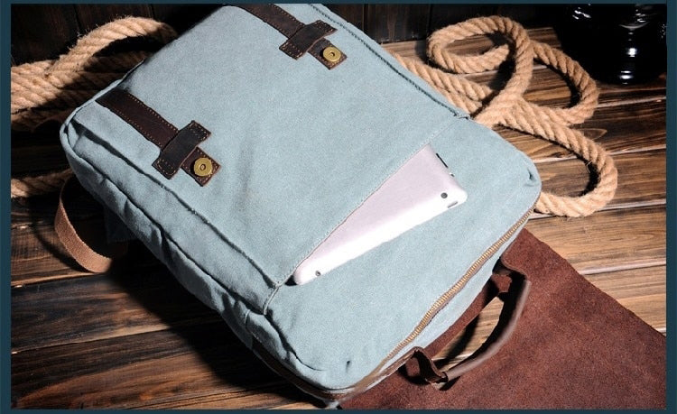 Canvas Leather Backpack