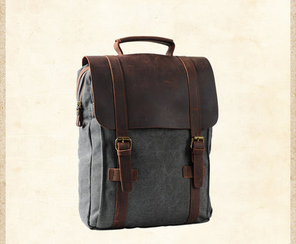 Canvas Leather Backpack