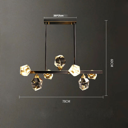 Lumina Crystal Long Bar Chandelier