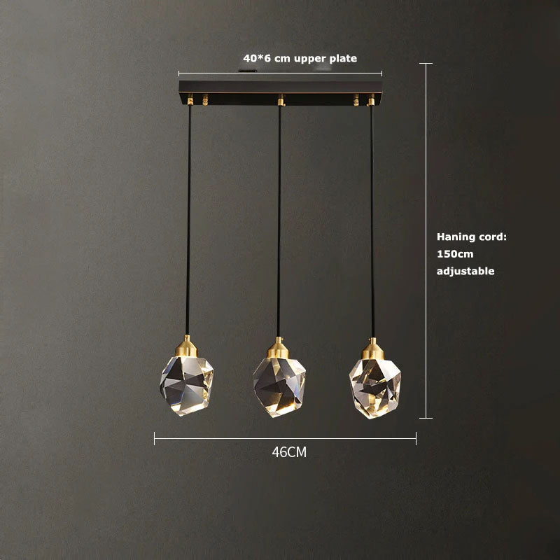 Lumina Crystal Long Bar Chandelier