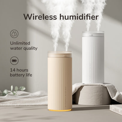 HydroMist Mini Humidifier - 4000mAh Portable Dual Mist Personal Humidifier