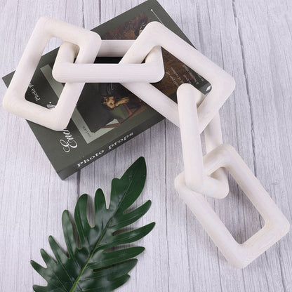 Wood Squared Chain Link Decor