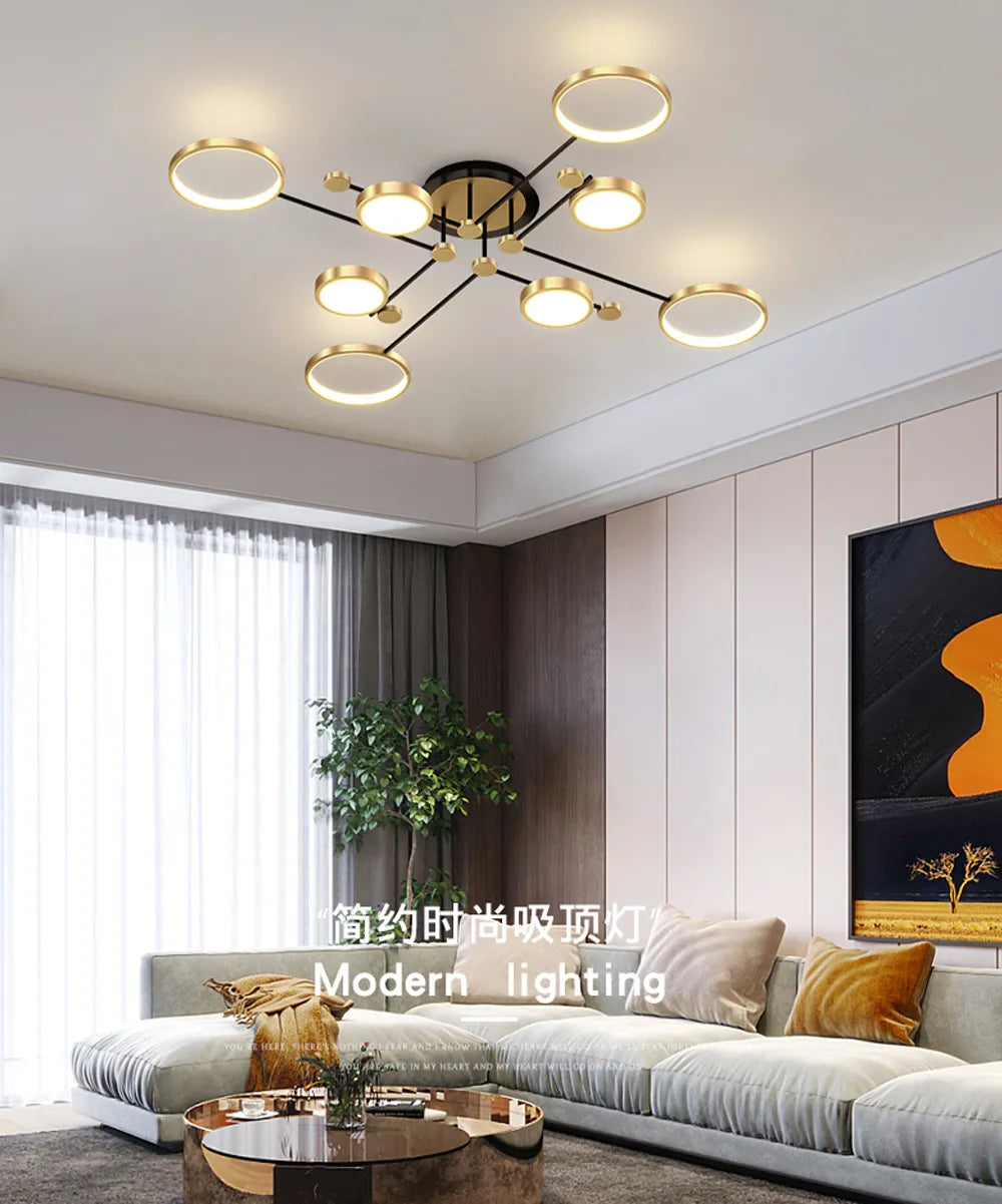 Cosmo Luxe Geometric LED Modern Ceiling Light