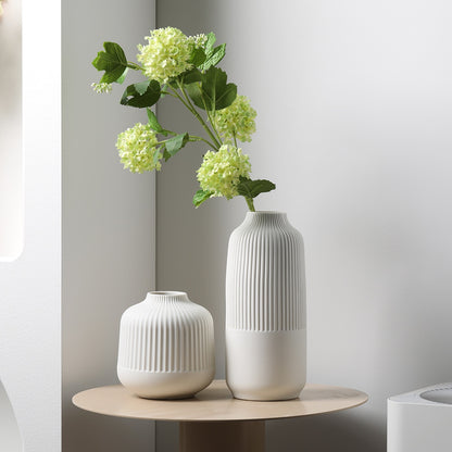 Ribbed Ceramic Vases