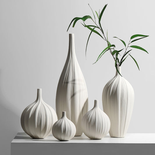 Line Texture Ceramic Vase