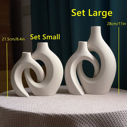 Entangled Ceramic Vase Set