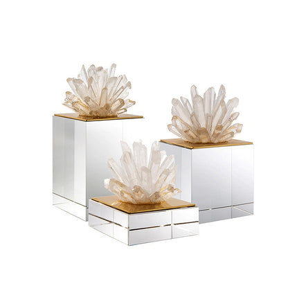 Luxury Crystal Structures on Clear Rectangular Base