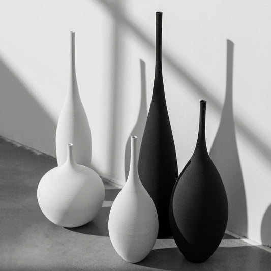 Minimalist Ceramic Bottleneck Vase